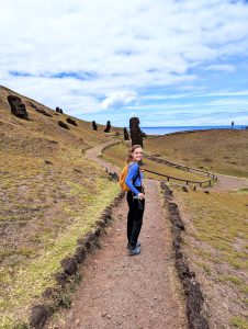 Audrey on Easter Island